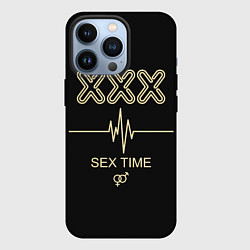 Чехол для iPhone 13 Pro Sex Time, цвет: 3D-черный