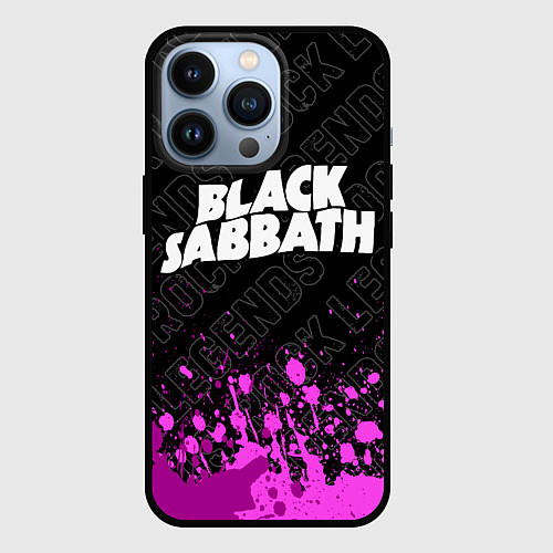 Чехол iPhone 13 Pro Black Sabbath rock legends: символ сверху / 3D-Черный – фото 1