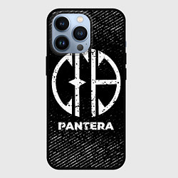 Чехол iPhone 13 Pro Pantera с потертостями на темном фоне