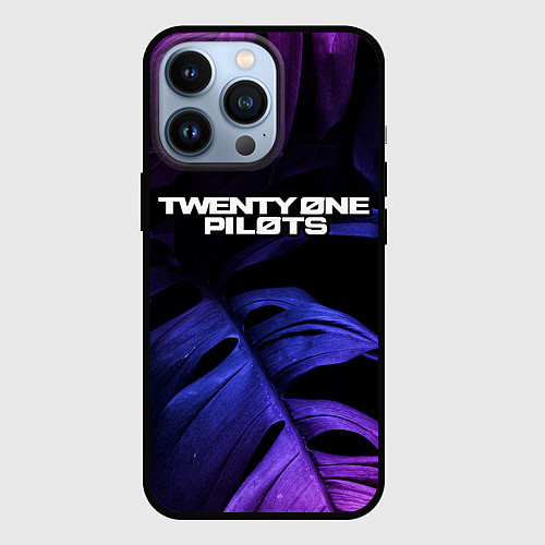 Чехол iPhone 13 Pro Twenty One Pilots neon monstera / 3D-Черный – фото 1