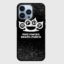 Чехол iPhone 13 Pro Five Finger Death Punch с потертостями на темном ф