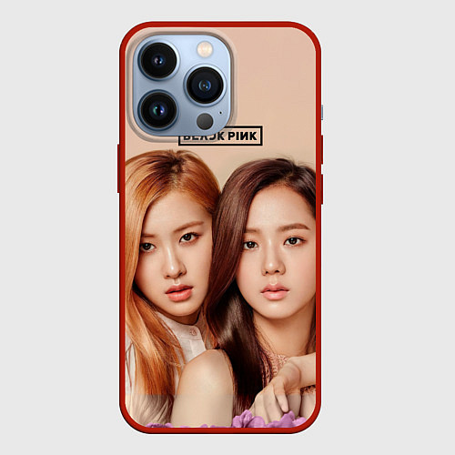 Чехол iPhone 13 Pro Blackpink Jisoo and Rose / 3D-Красный – фото 1