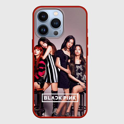 Чехол iPhone 13 Pro Blackpink kpop / 3D-Красный – фото 1