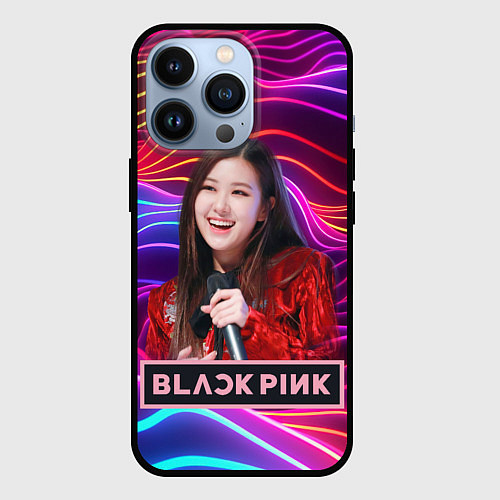 Чехол iPhone 13 Pro Blackpink Rose / 3D-Черный – фото 1