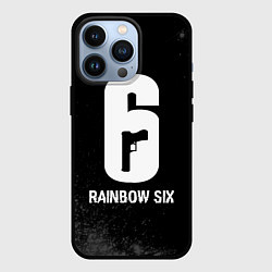 Чехол iPhone 13 Pro Rainbow Six glitch на темном фоне