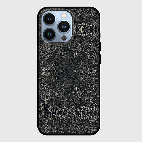 Чехол iPhone 13 Pro Черная каллиграфия / 3D-Черный – фото 1