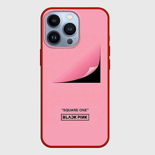 Чехол iPhone 13 Pro Blackpink Square one / 3D-Красный – фото 1