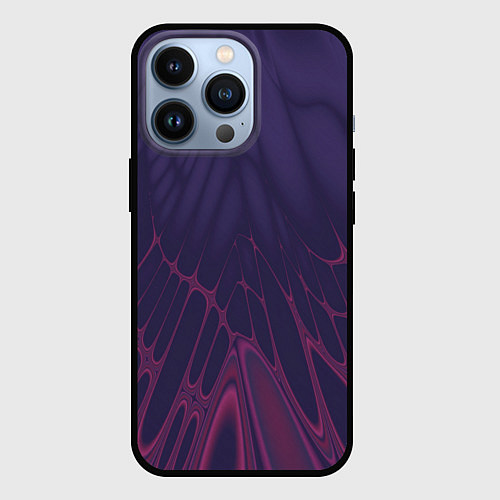 Чехол iPhone 13 Pro Лучи - фиолетовый и розовый - Хуф и Ся / 3D-Черный – фото 1