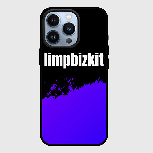 Чехол iPhone 13 Pro Limp Bizkit purple grunge / 3D-Черный – фото 1