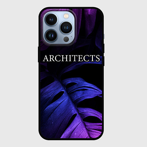 Чехол iPhone 13 Pro Architects neon monstera / 3D-Черный – фото 1