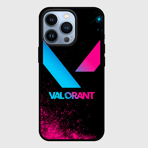 Чехол iPhone 13 Pro Valorant - neon gradient / 3D-Черный – фото 1