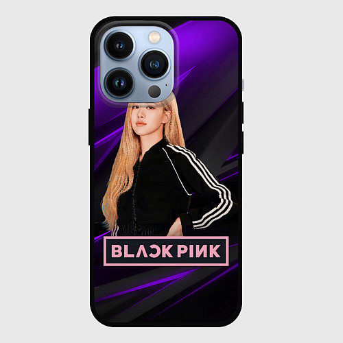 Чехол iPhone 13 Pro Rose Blackpink / 3D-Черный – фото 1