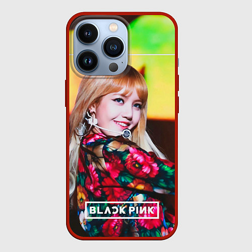 Чехол iPhone 13 Pro Lisa Blackpink / 3D-Красный – фото 1