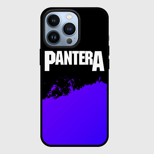 Чехол iPhone 13 Pro Pantera purple grunge / 3D-Черный – фото 1