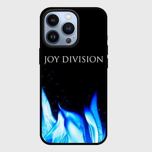 Чехол iPhone 13 Pro Joy Division blue fire / 3D-Черный – фото 1