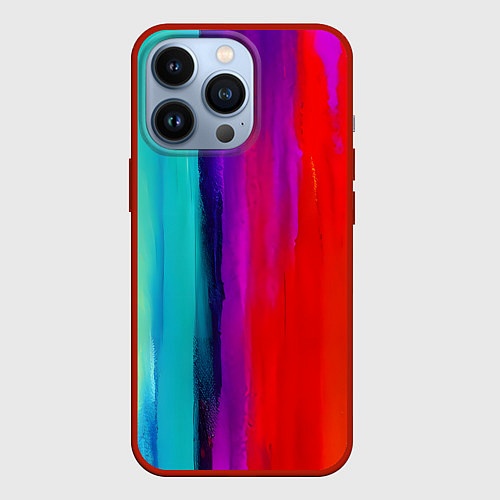 Чехол iPhone 13 Pro Цвета радуги / 3D-Красный – фото 1
