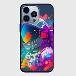 Чехол iPhone 13 Pro Космонавт - акварельные мазки