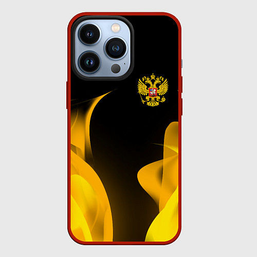 Чехол iPhone 13 Pro Russian style fire / 3D-Красный – фото 1