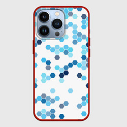 Чехол для iPhone 13 Pro Mood blue, цвет: 3D-красный