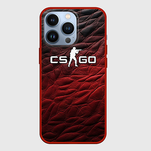 Чехол iPhone 13 Pro CS GO dark red / 3D-Красный – фото 1