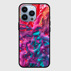 Чехол для iPhone 13 Pro Феерия жидких красок, цвет: 3D-черный