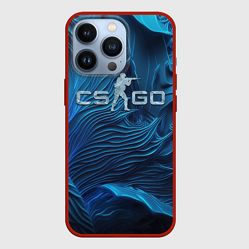 Чехол iPhone 13 Pro CS GO ice logo / 3D-Красный – фото 1