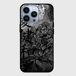 Чехол для iPhone 13 Pro Flowers - japanese art, цвет: 3D-черный