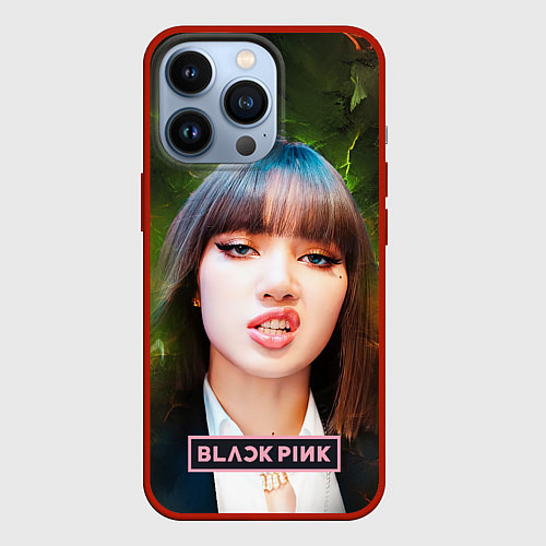 Чехол iPhone 13 Pro Blackpink Lisa / 3D-Красный – фото 1