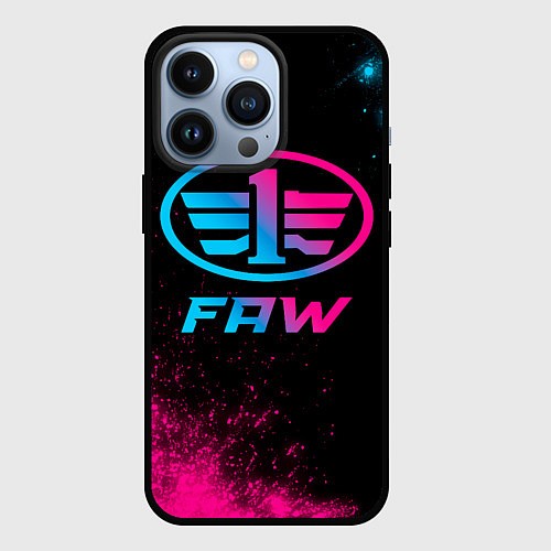 Чехол iPhone 13 Pro FAW - neon gradient / 3D-Черный – фото 1