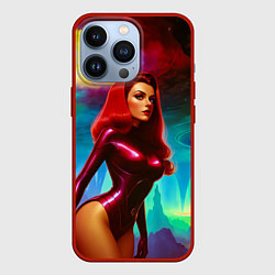 Чехол для iPhone 13 Pro Девушка на планете бурь, цвет: 3D-красный