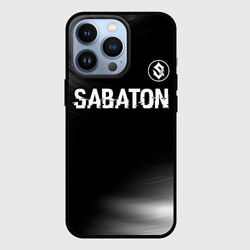 Чехол iPhone 13 Pro Sabaton glitch на темном фоне: символ сверху / 3D-Черный – фото 1