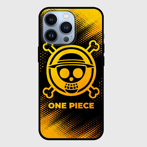 Чехол iPhone 13 Pro One Piece - gold gradient / 3D-Черный – фото 1