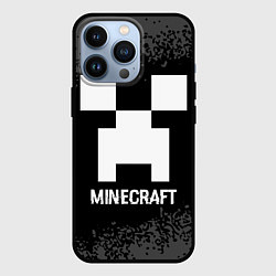 Чехол iPhone 13 Pro Minecraft glitch на темном фоне