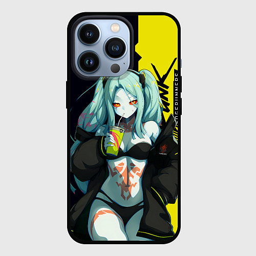 Чехол iPhone 13 Pro Rebecca - Cyberpunk Edgerunners / 3D-Черный – фото 1