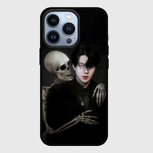 Чехол iPhone 13 Pro Сехун со скелетом / 3D-Черный – фото 1