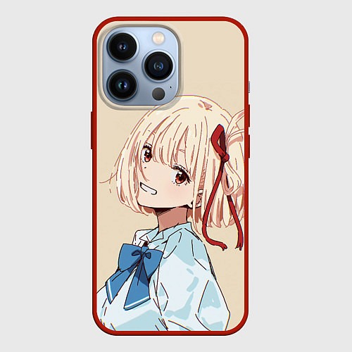 Чехол iPhone 13 Pro Chisato Nishikigi - Lycoris Recoil / 3D-Красный – фото 1