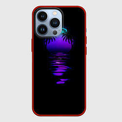 Чехол iPhone 13 Pro Луна SynthWave