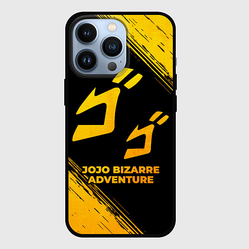 Чехол iPhone 13 Pro JoJo Bizarre Adventure - gold gradient / 3D-Черный – фото 1