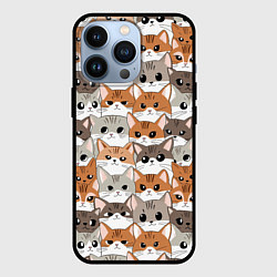 Чехол iPhone 13 Pro Паттерн милые котики