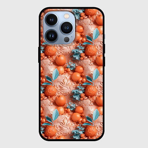 Чехол iPhone 13 Pro Сочные фрукты клипарт / 3D-Черный – фото 1