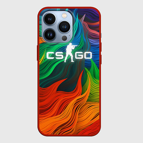 Чехол iPhone 13 Pro Cs Go Logo Color / 3D-Красный – фото 1