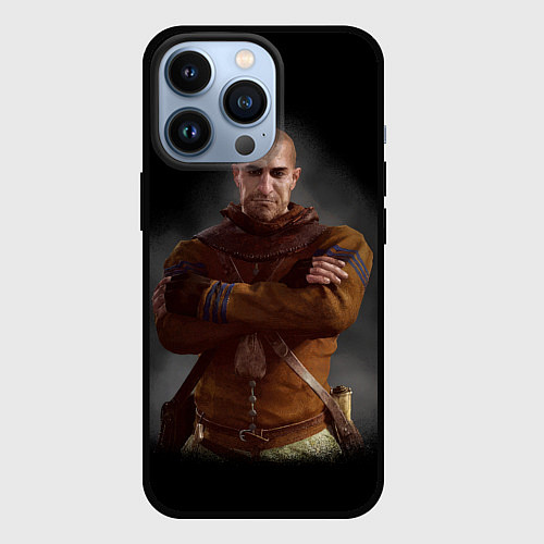 Чехол iPhone 13 Pro The Witcher 3 - Гюнтер / 3D-Черный – фото 1