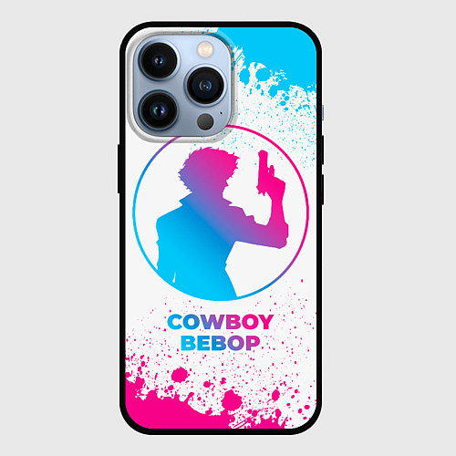 Чехол iPhone 13 Pro Cowboy Bebop neon gradient style / 3D-Черный – фото 1