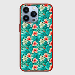 Чехол iPhone 13 Pro Летние цветочки паттерн