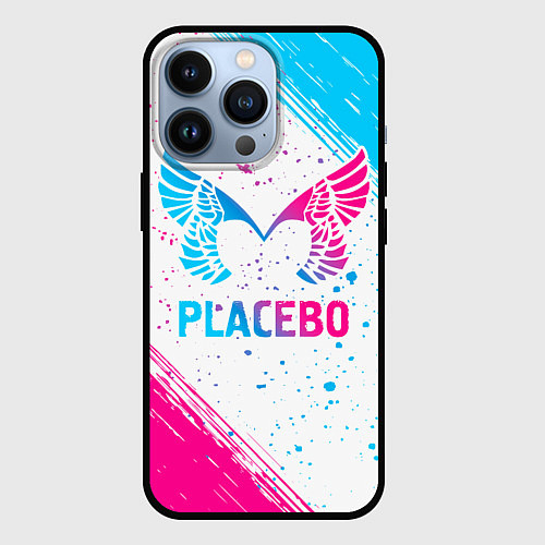 Чехол iPhone 13 Pro Placebo neon gradient style / 3D-Черный – фото 1