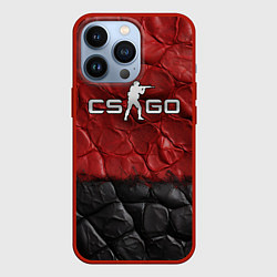 Чехол iPhone 13 Pro CS GO red black texture