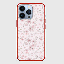 Чехол iPhone 13 Pro Акварельный паттерн цветов сакуры