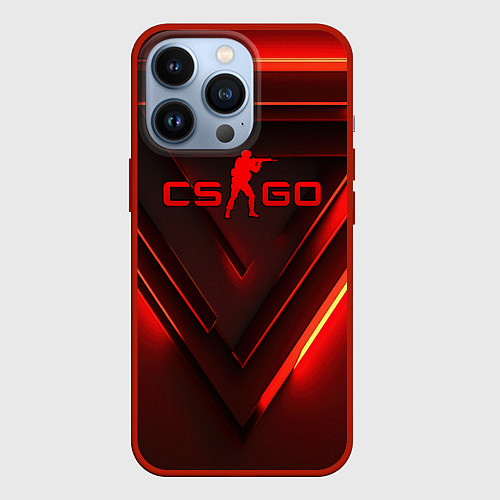 Чехол iPhone 13 Pro CS GO red light / 3D-Красный – фото 1