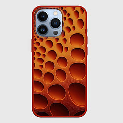 Чехол для iPhone 13 Pro Объемные впадины, цвет: 3D-красный