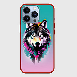 Чехол iPhone 13 Pro Волчья морда - поп-арт